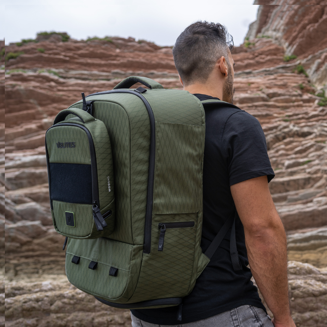 Pack sac à dos Storm Duradiamond Olive + Bouteille isotherme + Séparateur + Trousse de toilette