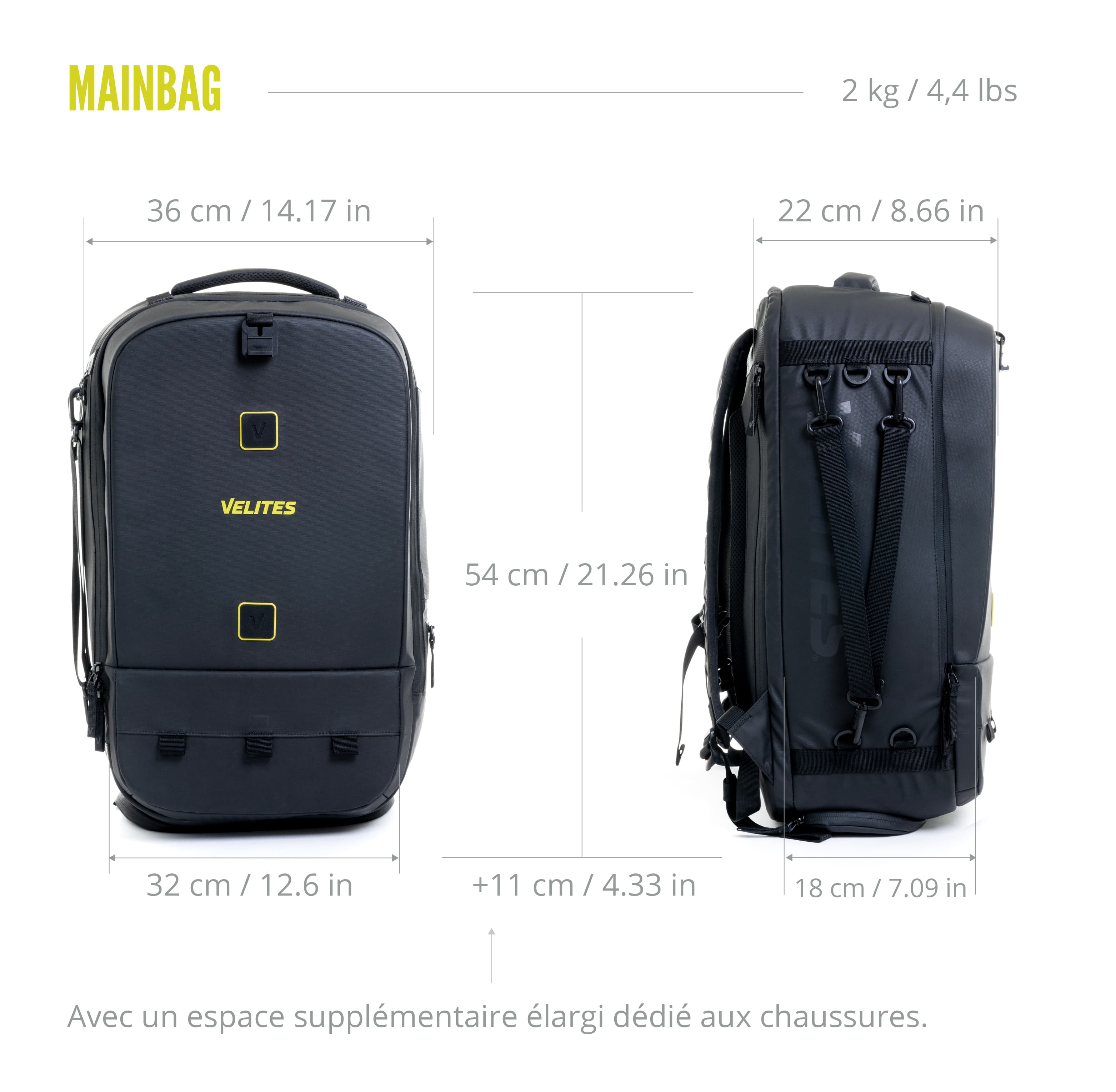 Pack sac à dos Storm Duradiamond Magma + Bouteille isotherme + Séparateur + Trousse de toilette